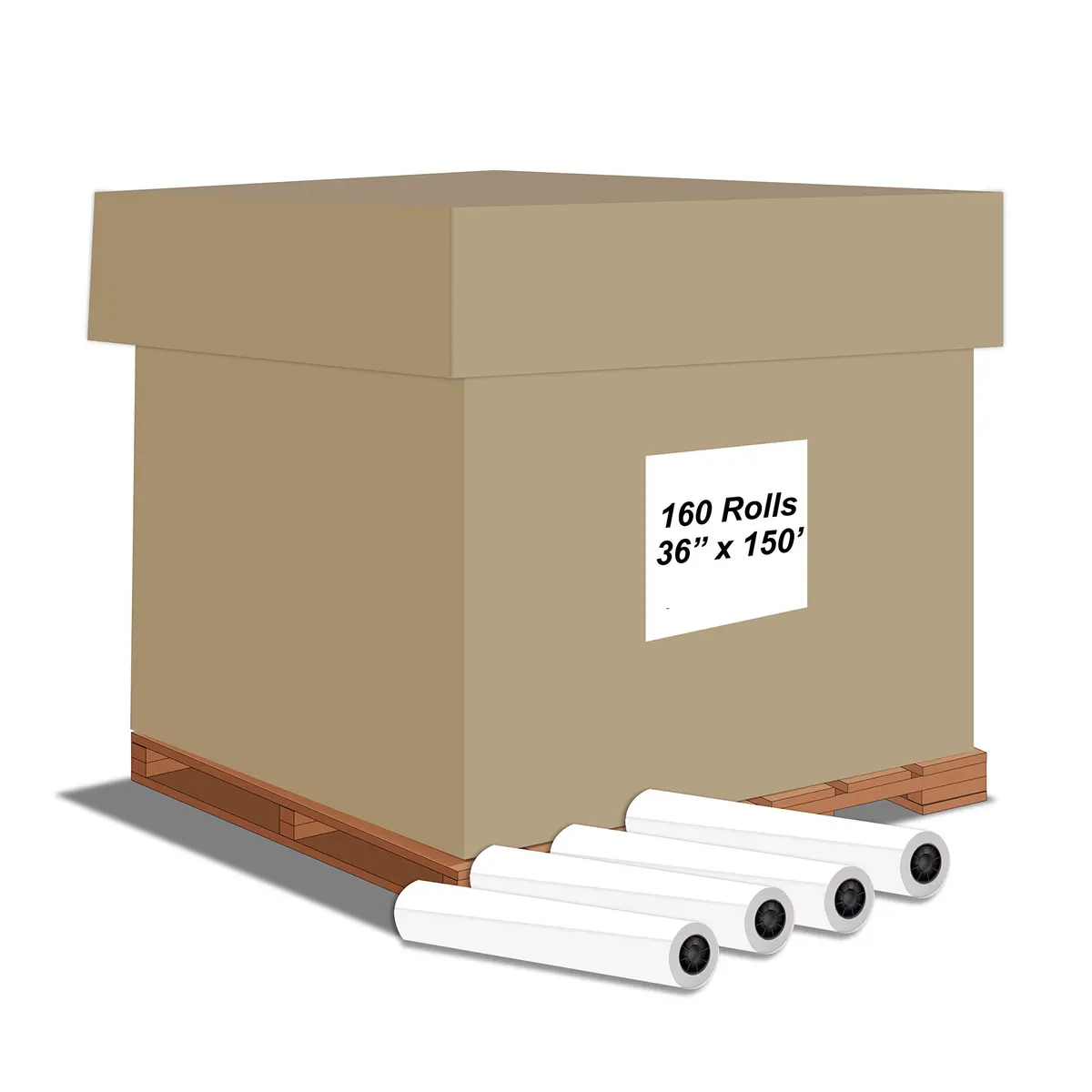 Alliance Wide Format Paper CAD Bond Rolls 36 In x 150 Ft | Optimized for Inkjet Printers - main product image