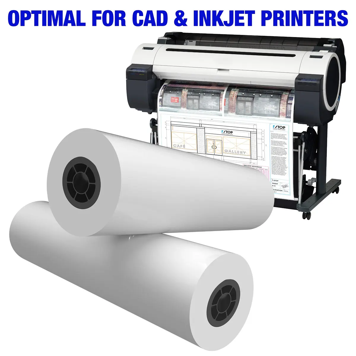 Alliance Wide Format Paper CAD Bond Rolls 36 In x 150 Ft | Optimized for Inkjet Printers - view 7