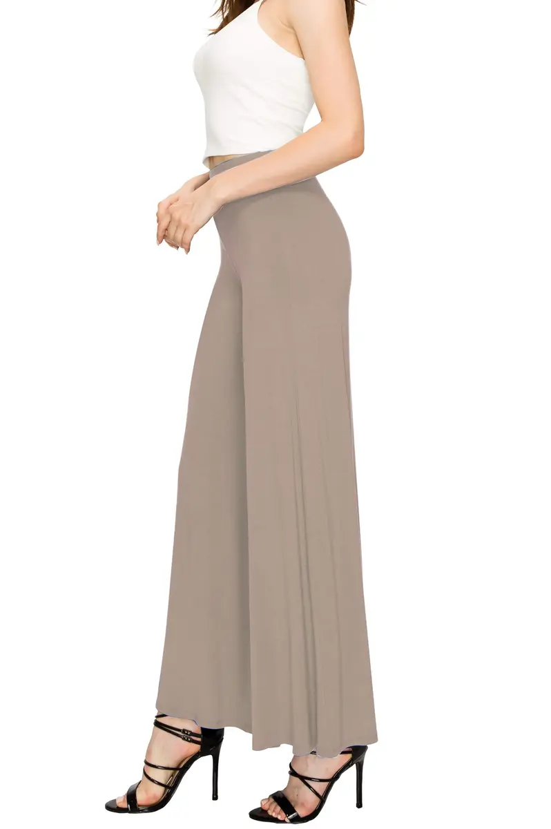 Made By Johnny Womens Wide Leg Palazzo Lounge Pants Medium | Casual Chic Comfort - view 2