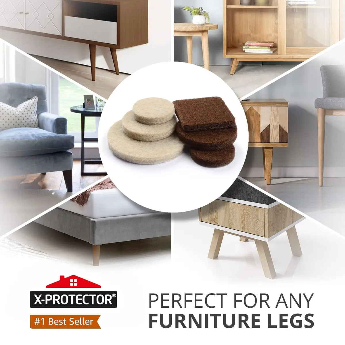 Felt Furniture Pads X-PROTECTOR 133 PCS Premium Furniture Pads - Felt Pads - view 2