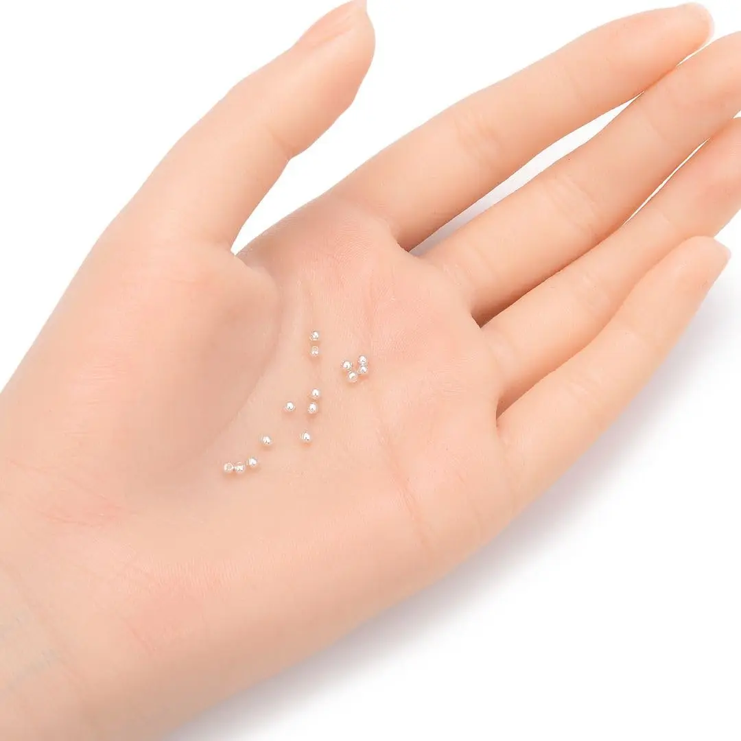 Adabele 100pcs Sterling Silver 2mm Round Beads | Hypoallergenic & Heirloom-Quality Jewelry Components - view 2