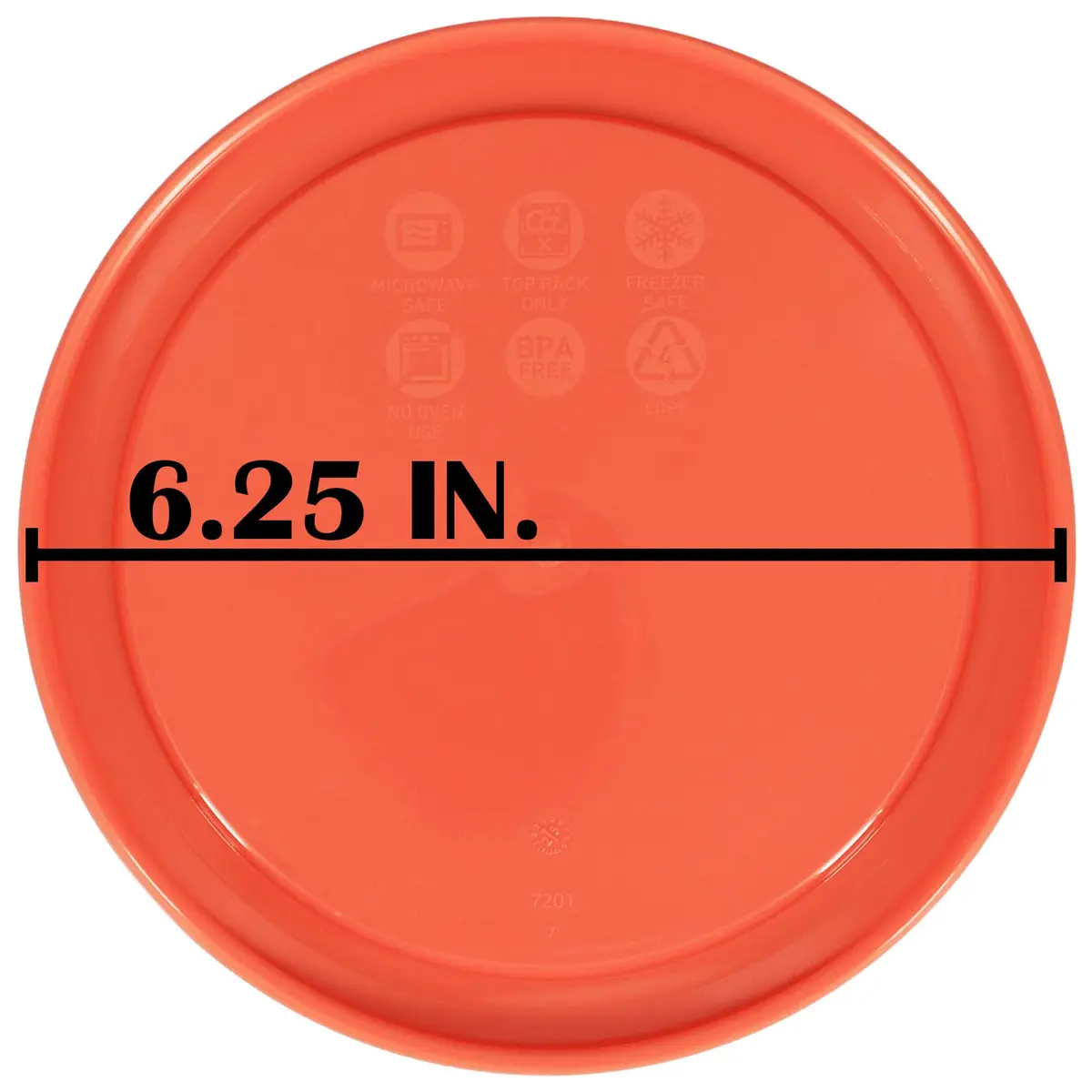 Pyrex 7201-PC Pumpkin Orange Lid 950ml (4 Cup) | BPA-Free Plastic Food Storage Replacement Cover - view 6