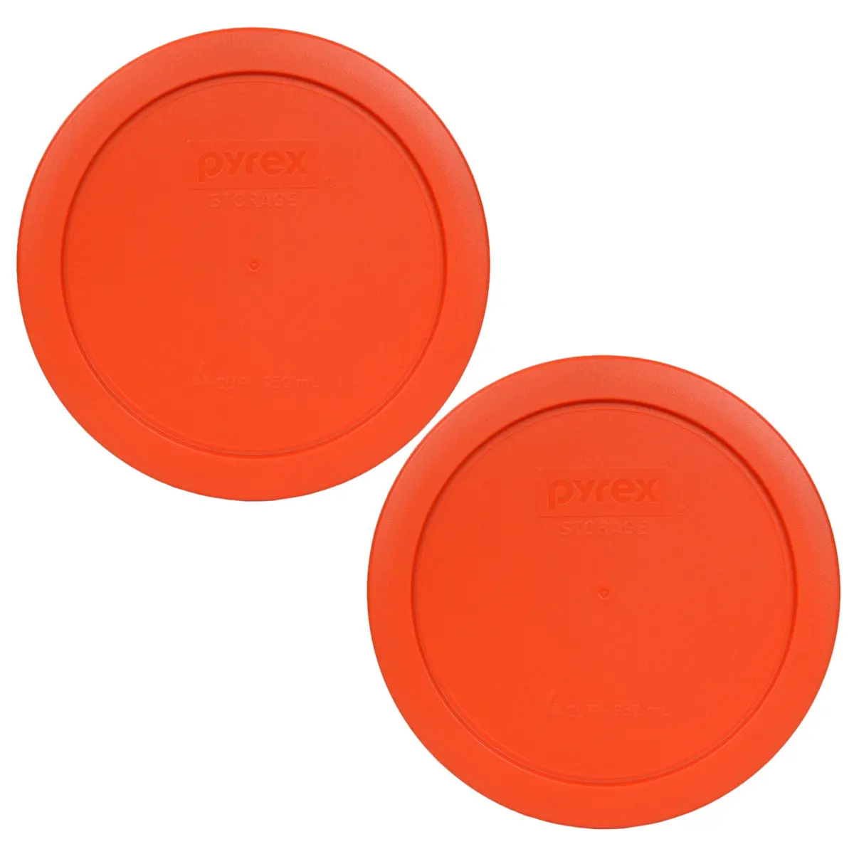 Pyrex 7201-PC Pumpkin Orange Lid 950ml (4 Cup) | BPA-Free Plastic Food Storage Replacement Cover - main product image