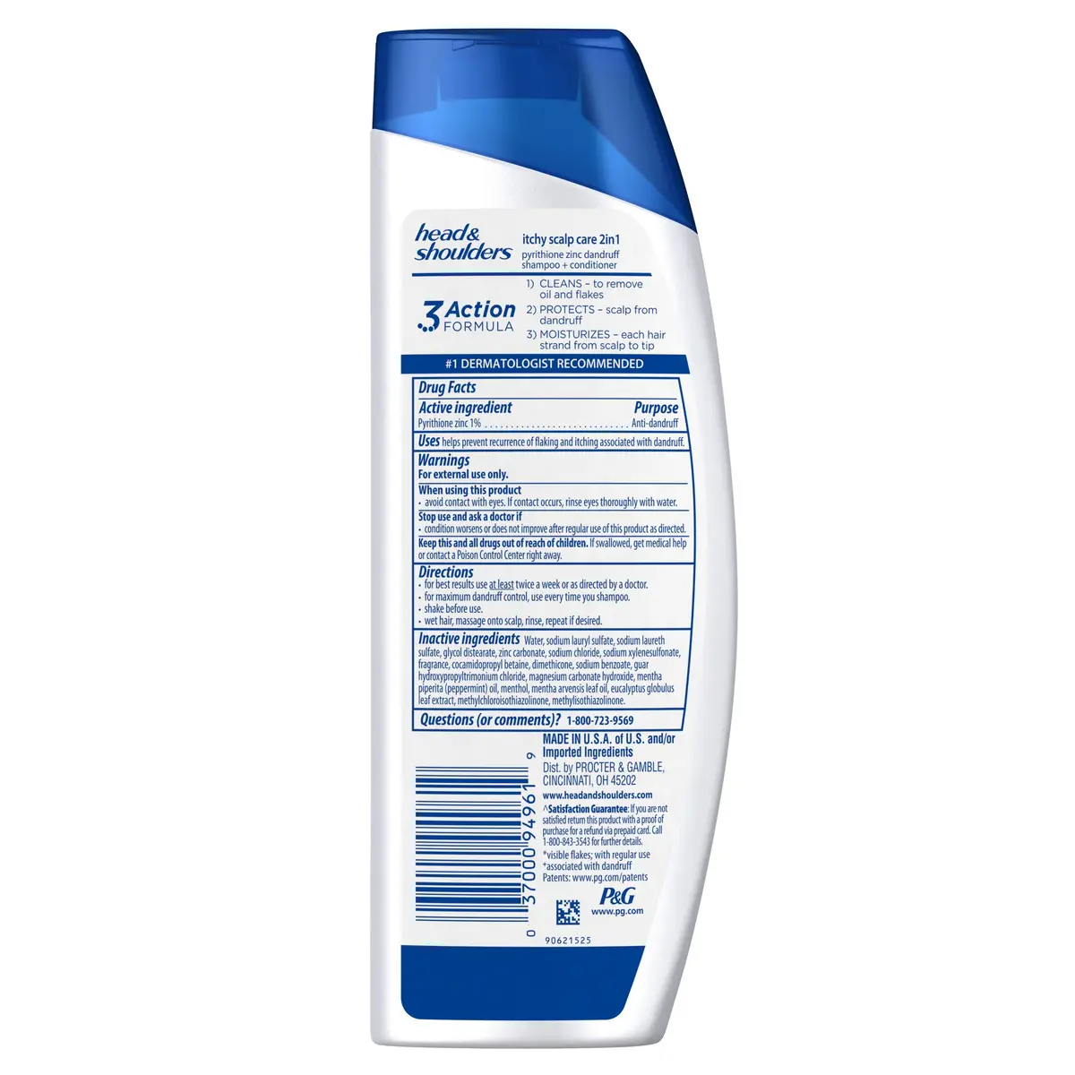 Head & Shoulders Itchy Scalp Care Eucalyptus 2-in-1 Shampoo + Conditioner 250ml (8.45 Fl Oz) | Anti-Dandruff Relief - view 2