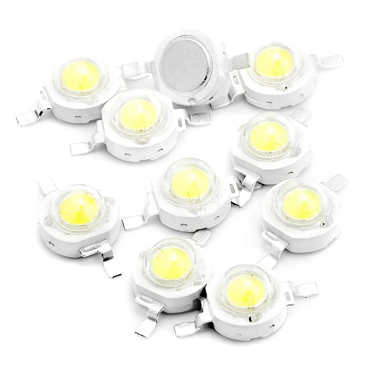 CHANZON 10 pcs High Power LED Chip 3W Cool White 10000K - 15000K | 260-280LM, 120-140° Angle, Copper Frame - view 7