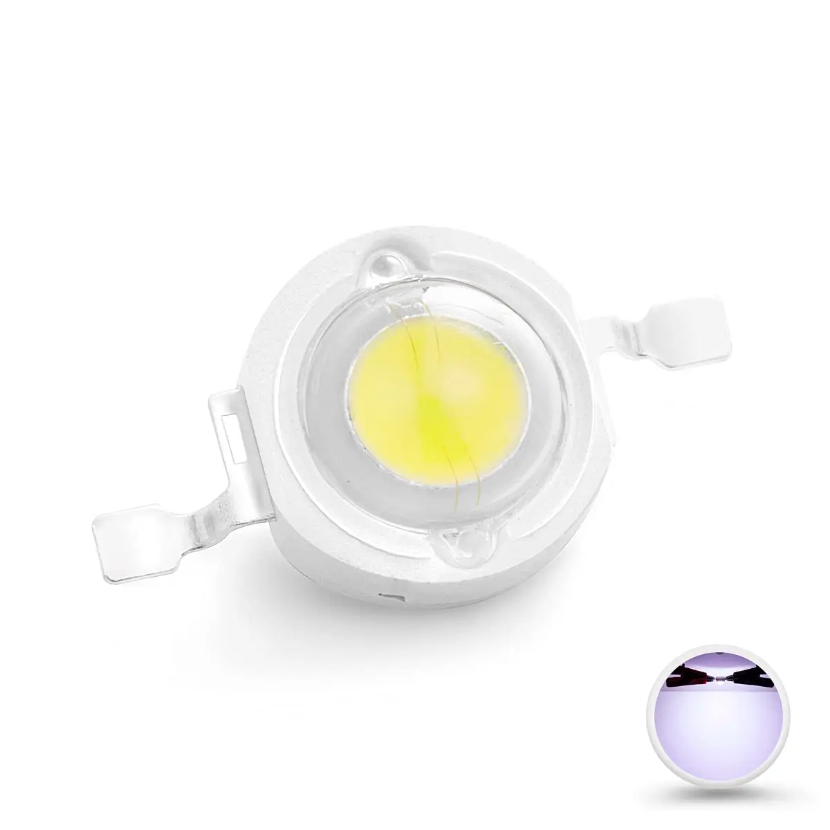 CHANZON 10 pcs High Power LED Chip 3W Cool White 10000K - 15000K | 260-280LM, 120-140° Angle, Copper Frame - view 3