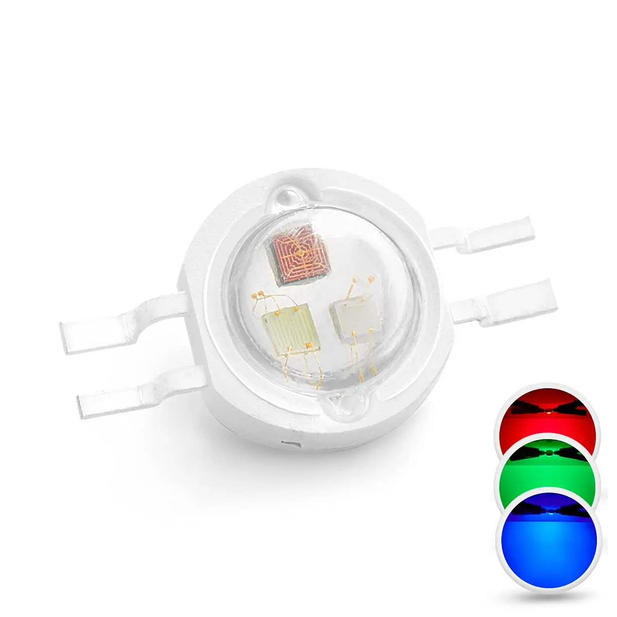 CHANZON 10pcs High Power LED Chip 3W RGB 4 pin Common Anode | Bright RGB LED Chips for DIY & Projects - view 2