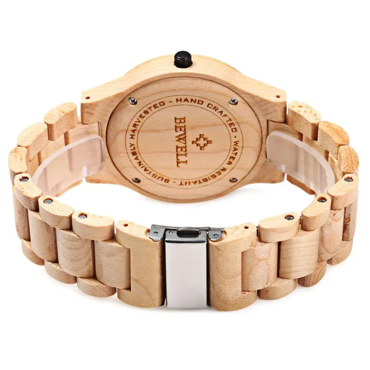 BEWELL ZS-W086B Men's Wooden Watch | 4.2 cm Case | 2.2 cm Band Width - view 4
