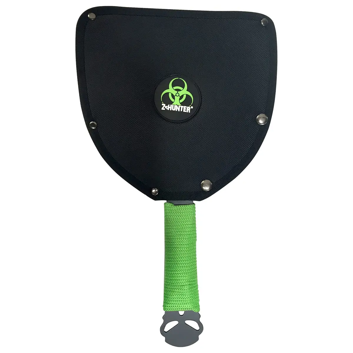 Z-Hunter Fantasy Axe - Black Stainless Steel Double Headed Axe with Bio Hazard Graphic, Full Tang, 13.5-inch, Well Balanced - view 2