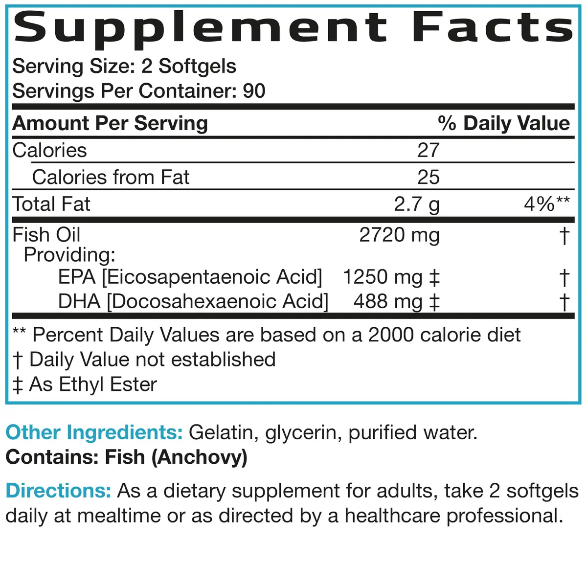 Bronson Omega-3 Fish Oil High EPA/DHA Triple Strength 2720 mg | Supports Heart & Brain Health - view 6