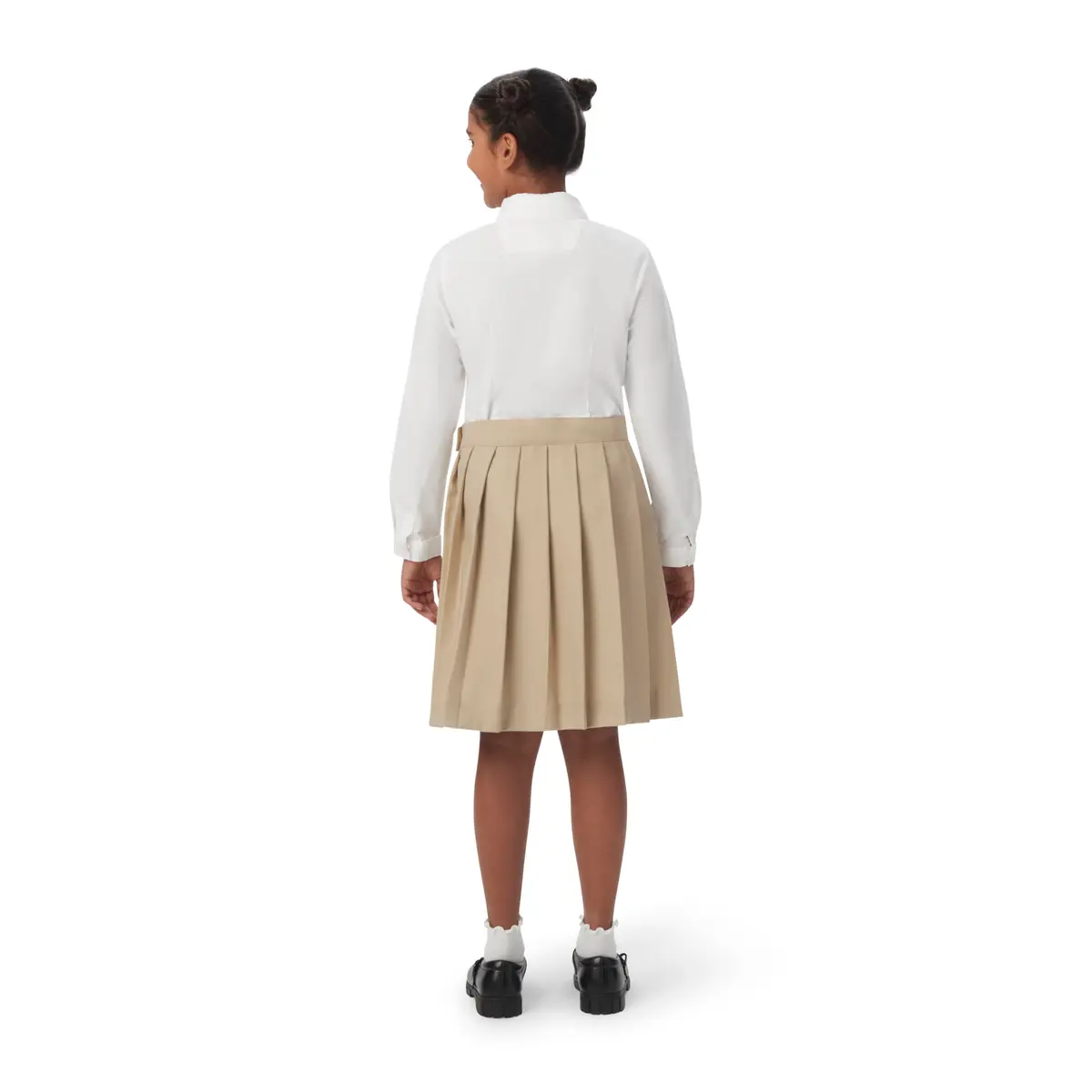 French Toast Girls' Adjustable Waist Mid Length Pleated Skirt, Heather Gray, 6X - view 5