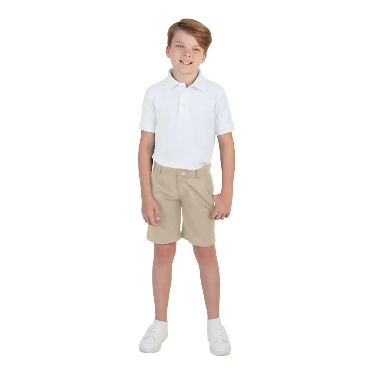 French Toast Unisex Kids Short Sleeve Pique Polo Shirt, Burgundy, 1416H | Breathable Cotton-Blend Uniform - view 2