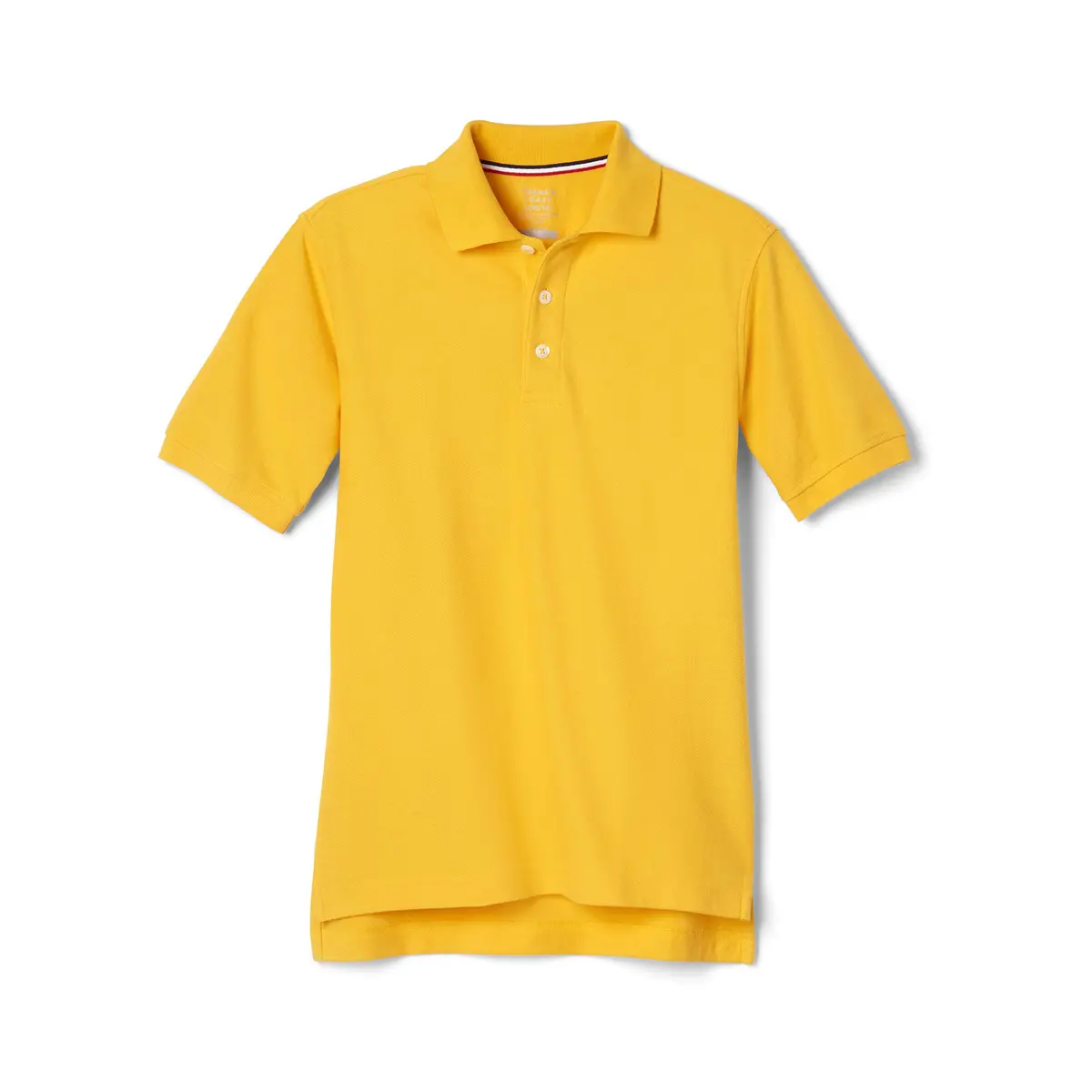 French Toast Unisex Kids Short Sleeve Pique Polo Shirt, Gold, 10-12 Husky | Breathable Cotton-Blend Comfort - main product image