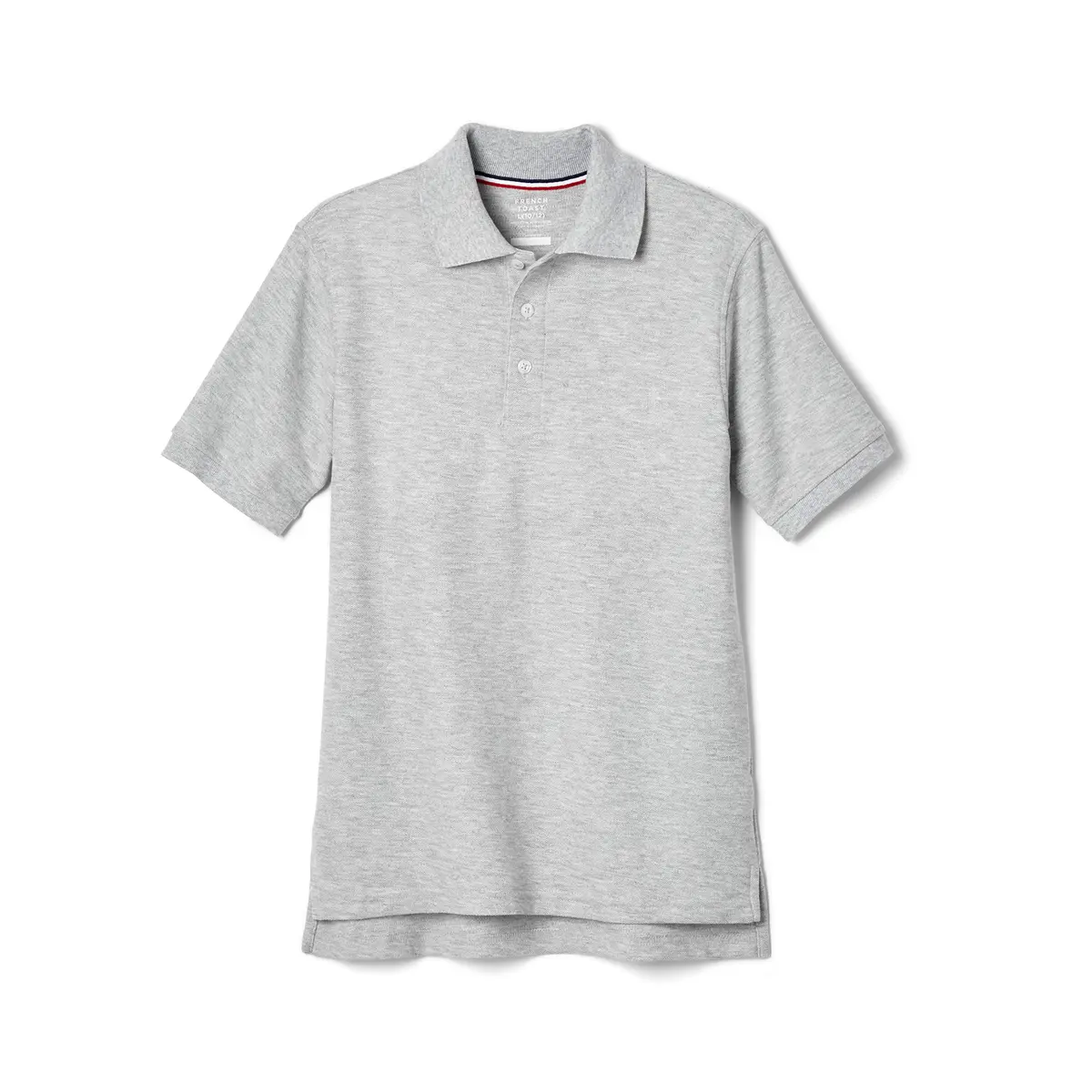 French Toast Kids Short Sleeve Pique Polo Shirt Heather Gray | Comfortable & Durable (70-120 chars) - main product image