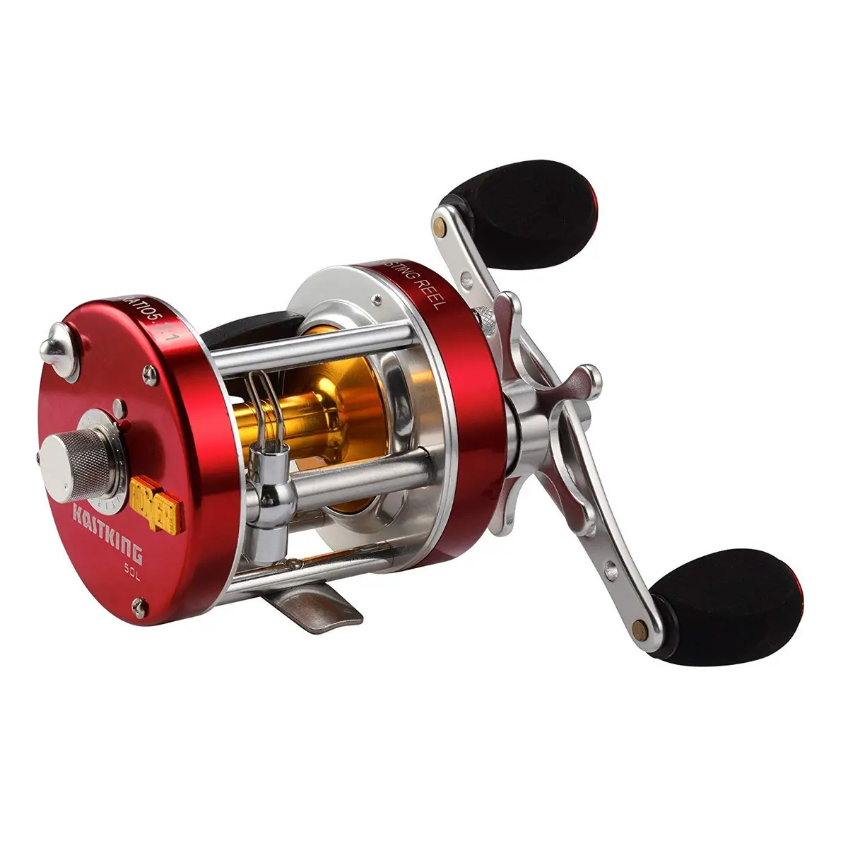 KastKing Rover Round Baitcasting Reel, 60 Size, Left, Red | Power & Durability for Fresh & Saltwater - main product image
