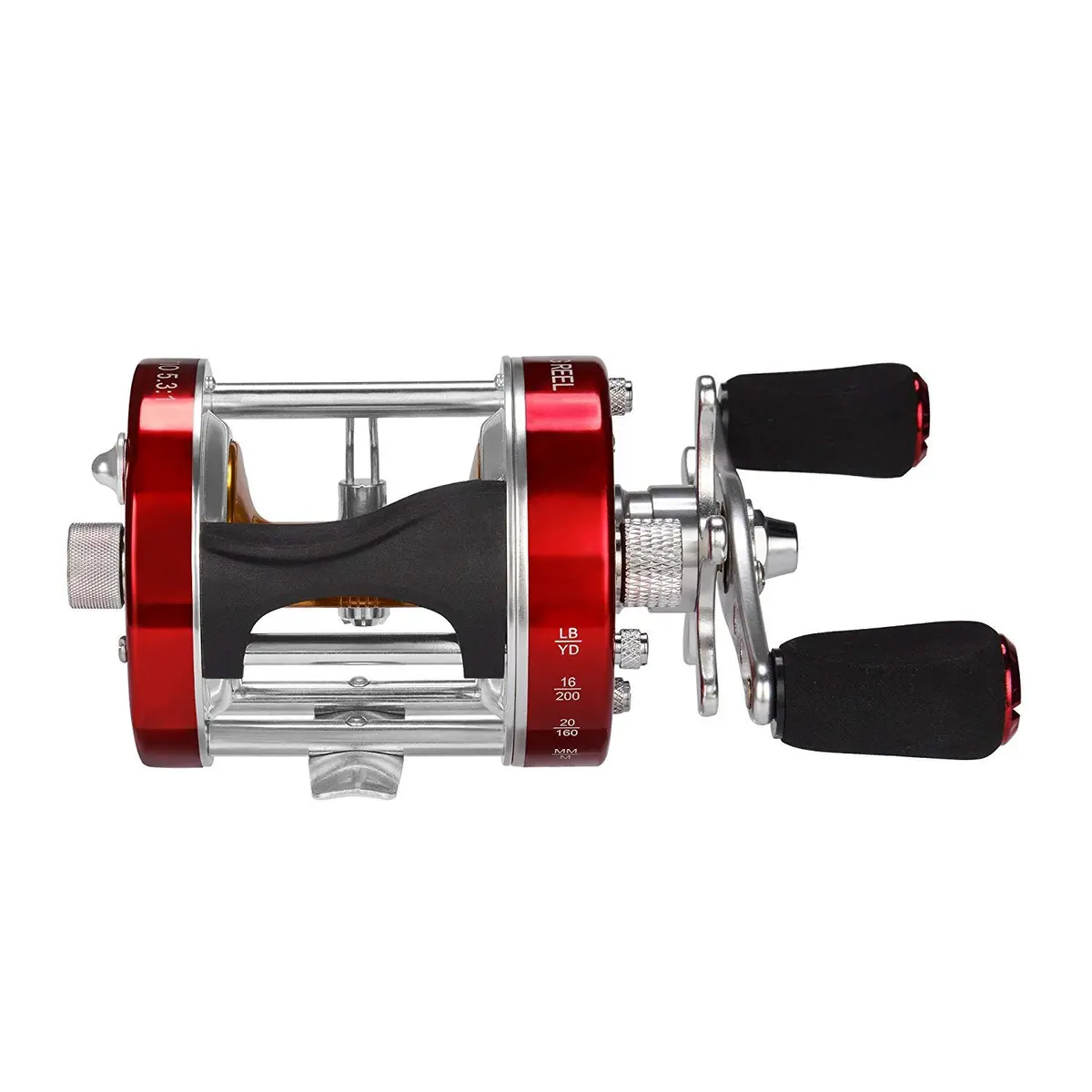 KastKing Rover Round Baitcasting Fishing Reel 40 Size Right Red 0.4kg (0.88lb) | 15LB Max Drag, 6+1 BB, 6.2:1 Gear Ratio - view 3