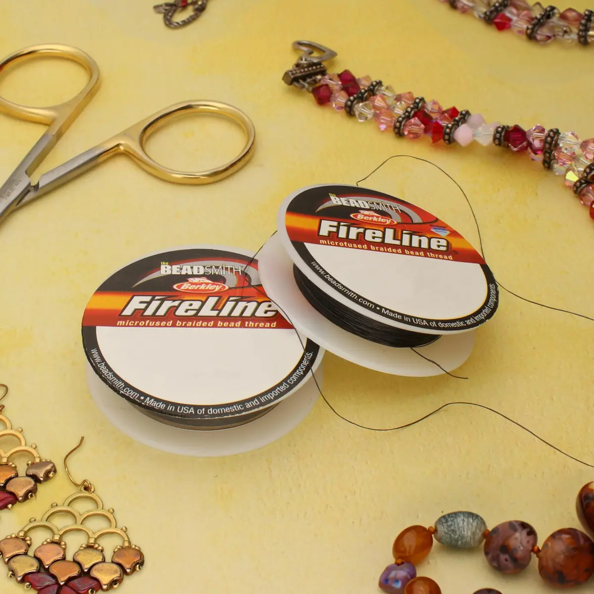 The Beadsmith Fireline Micro-Fused Braided Thread 3-Pack | High Tensile Strength, Assorted Sizes & Smoke Grey - view 2