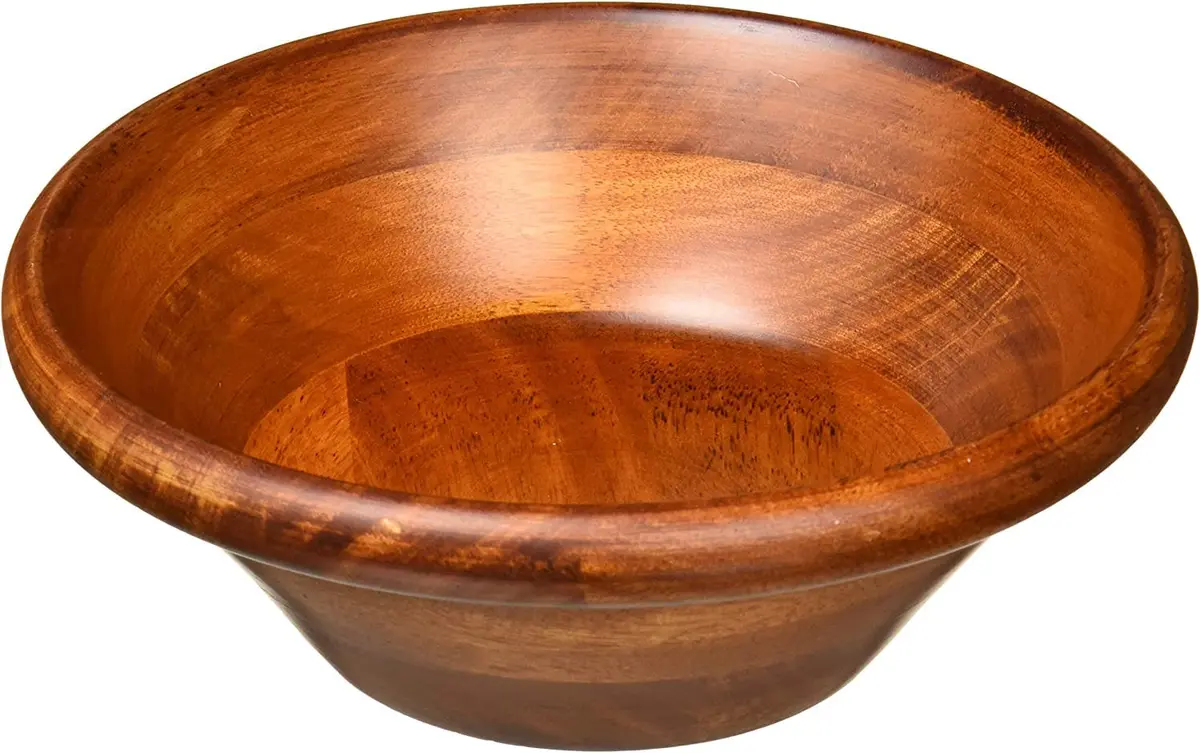 Lipper International Cherry Finish Salad Bowl, Small, 7" Diameter x 2.5" Height | Elegant Cherry Wood Serving - main product image
