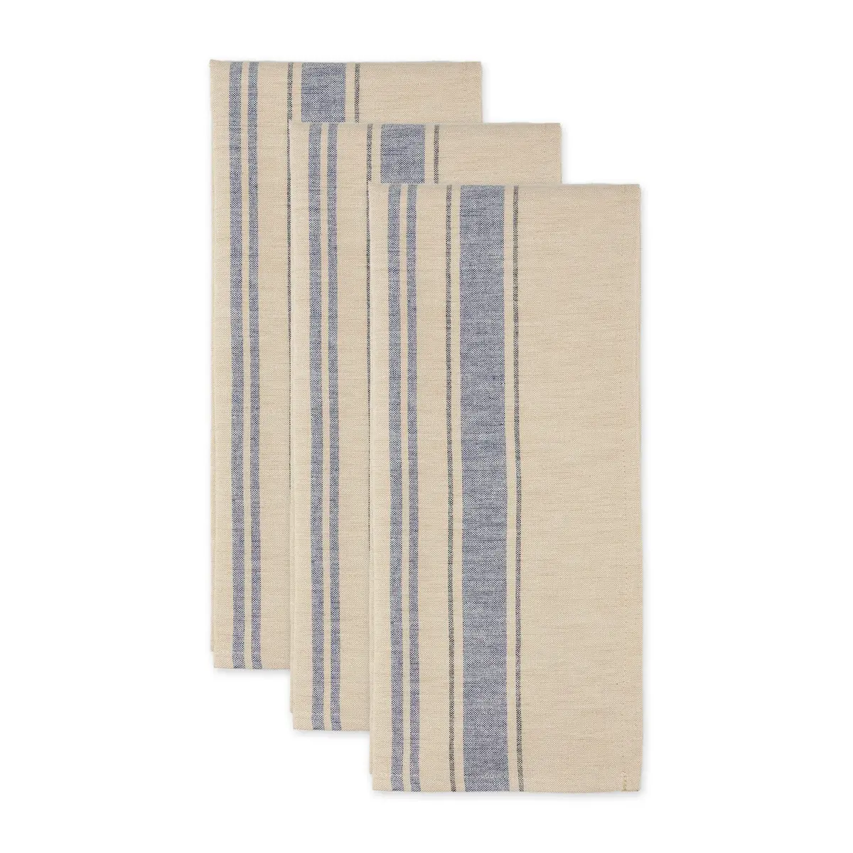 DII French Stripe Dishtowels Set of 3 | Nautical Blue 20 x 30 inches - view 2
