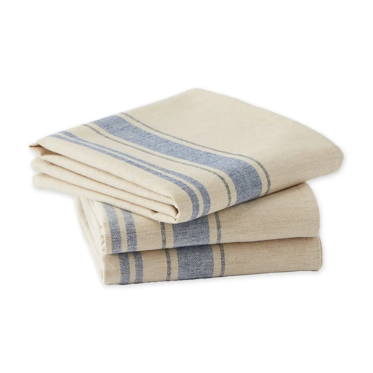 DII French Stripe Dishtowels Set of 3 | Nautical Blue 20 x 30 inches - view 4