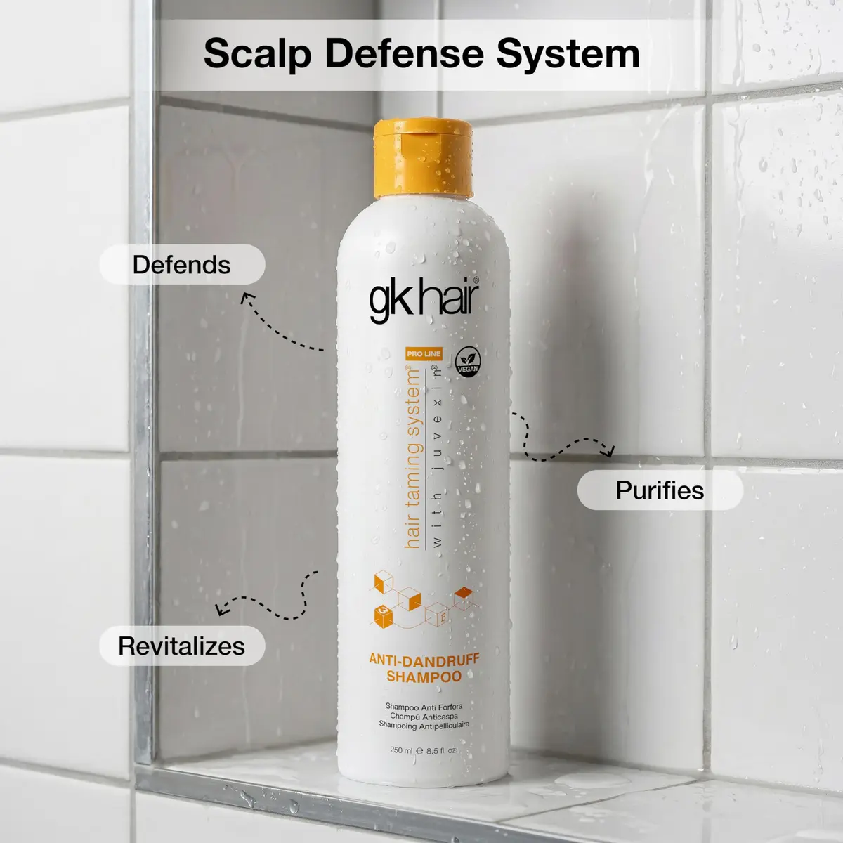 GK HAIR Anti Dandruff Shampoo 8.5 Fl Oz | Fast Relief & Scalp Care for All Hair Types - view 5