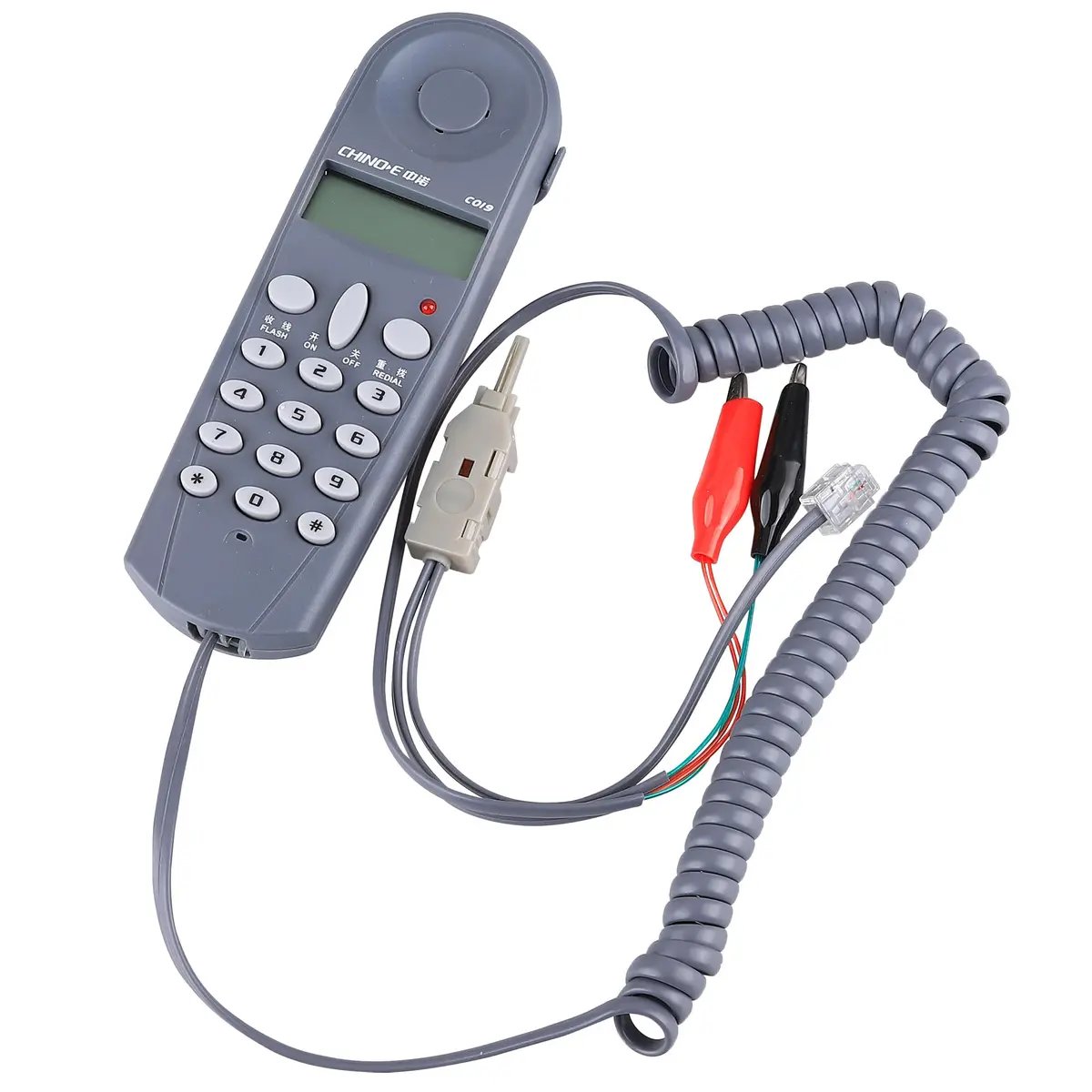 Cruiser C019 Telephone Line Network Cable Tester with Connectors and Joiner | Handheld Lineman Tool - main product image