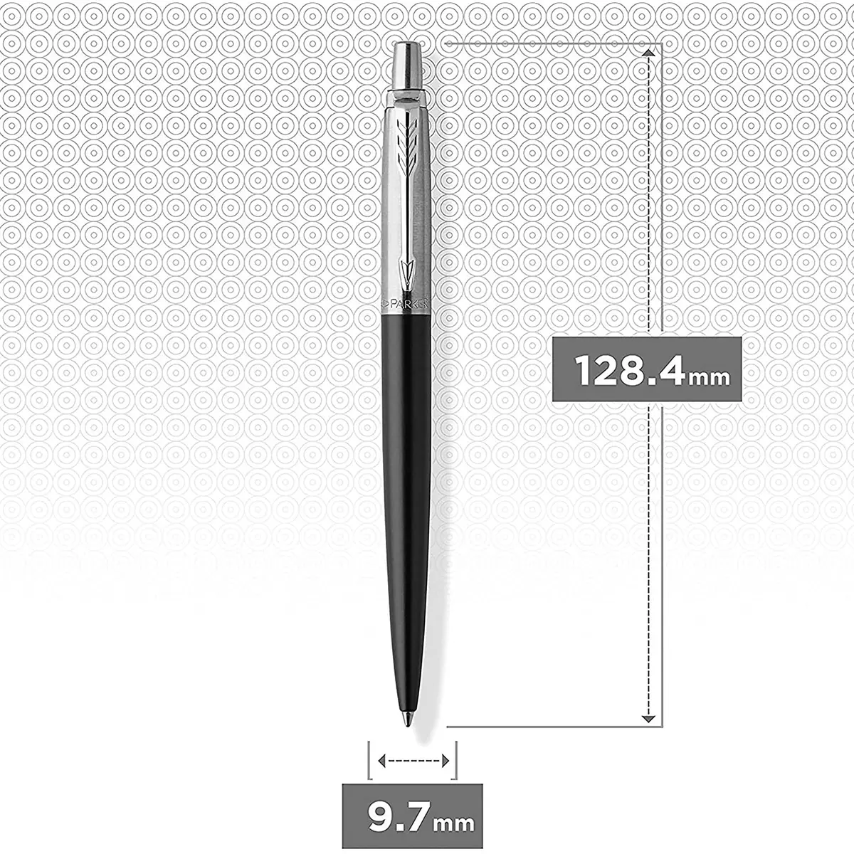 Parker Jotter Ballpoint Pen Bond Street Black with Chrome Trim Medium Point Blue Ink | Classic, Smooth & Imported from USA - view 7