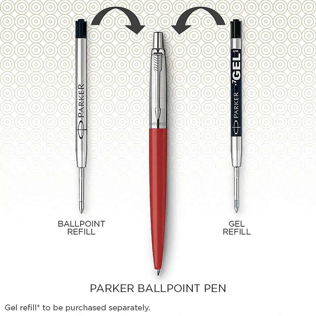 Parker Jotter Ballpoint Pen Bond Street Black with Chrome Trim Medium Point Blue Ink | Classic, Smooth & Imported from USA - view 8