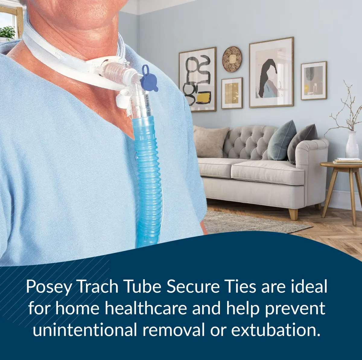 Posey 8196M Trach Tube Secure Tie, Medium Size, Pack of 12 | Secure Fit for Tracheostomy Care - view 5