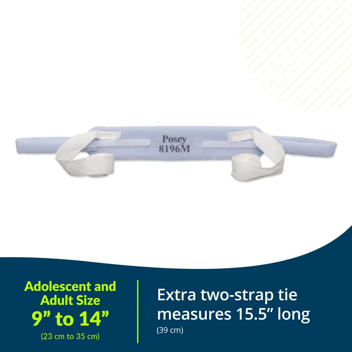 Posey 8196M Trach Tube Secure Tie, Medium Size, Pack of 12 | Secure Fit for Tracheostomy Care - view 3