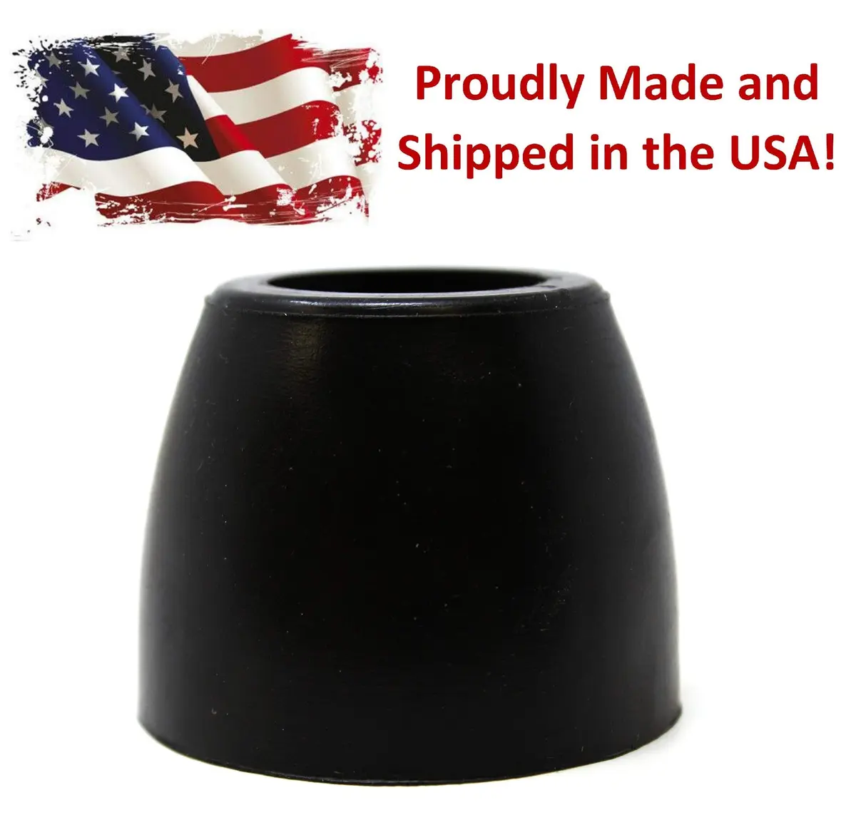 JSP Manufacturing 2" Rubber Cone Stop Bumper for Cargo Trailer Ramp Door | Heavy Duty Automotive Grade Rubber - view 6