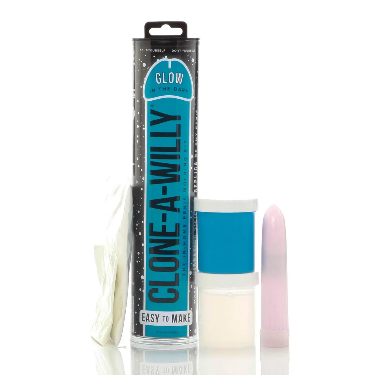 Empire Laboratories Inc. Clone-A-Willy Silicone Penis Casting Kit for Unisex | Glow in the Dark Blue - view 3