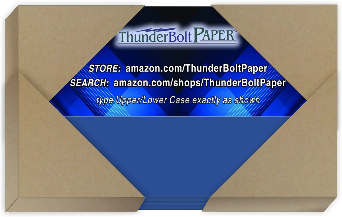 ThunderBolt Paper 3x5 Inch Royal Blue Cardstock 65# | Bright, Smooth, Sustainable (70-120 chars) - main product image
