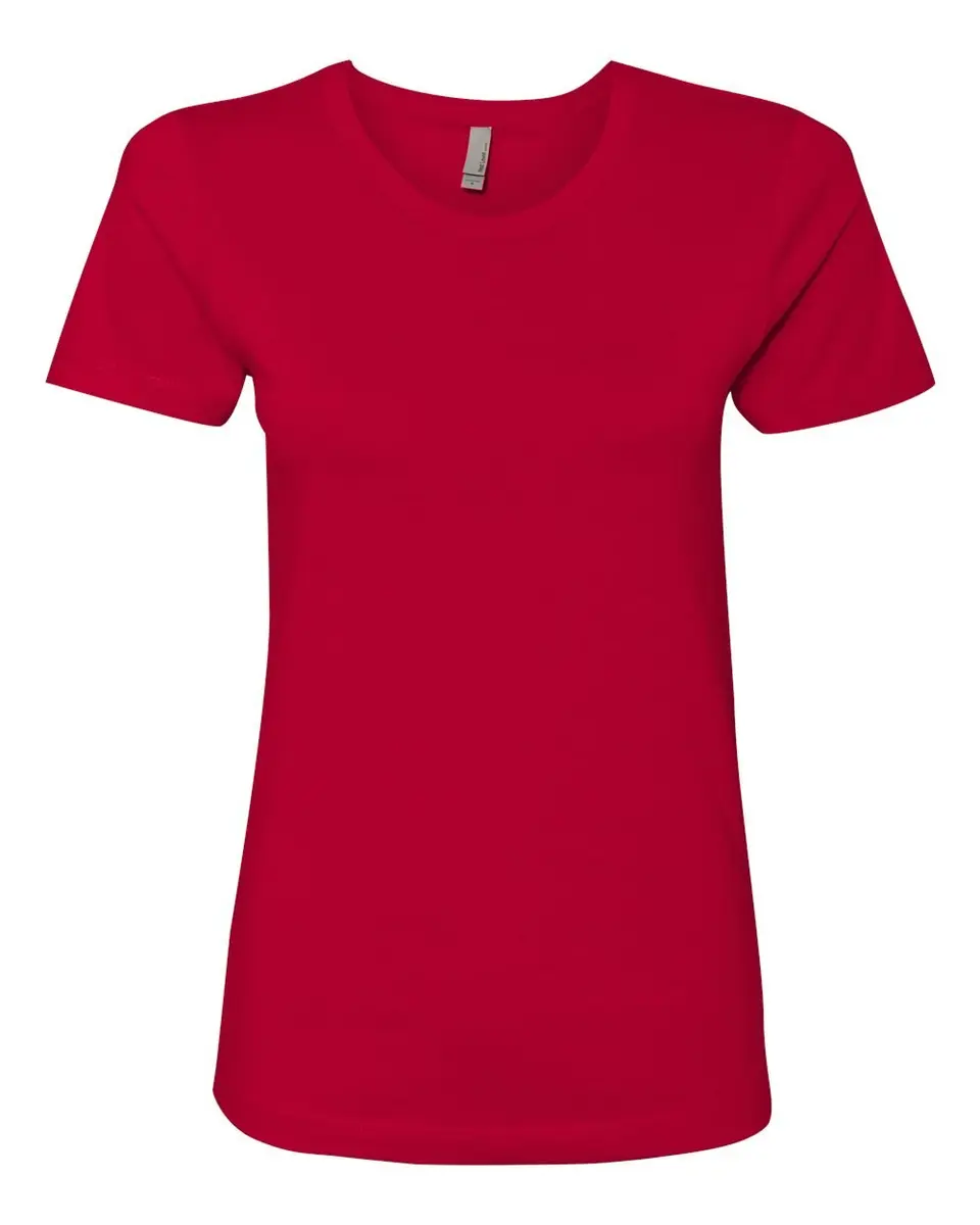 The Next Level Women's Tear Away Label T-Shirt 3XL | Regular Fit, 100% Cotton, Red - main product image