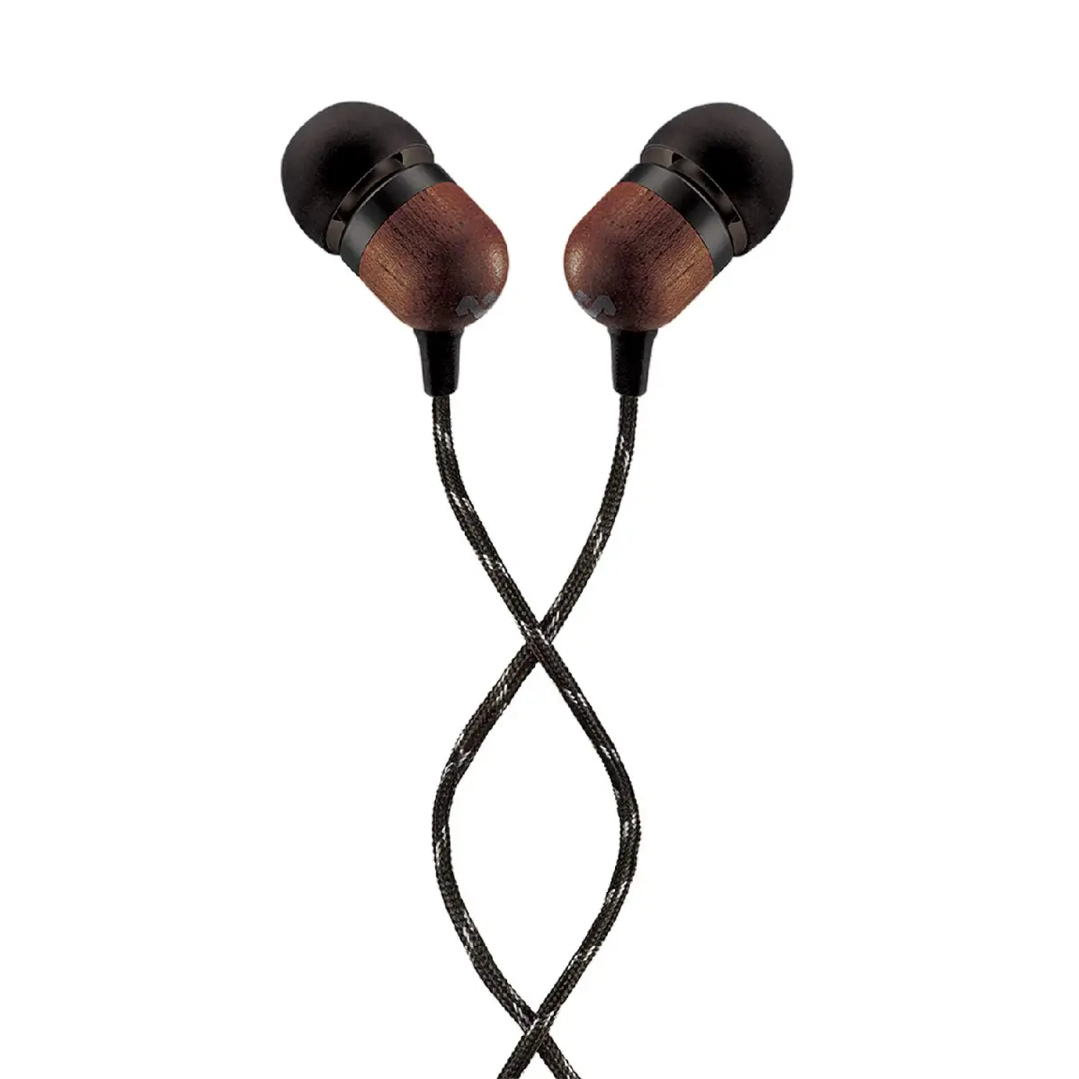 House of Marley Smile Jamaica Wired Earbuds with Mic, Noise-Isolating In-Ear Headphones, 9mm Dynamic Drivers, 3.5mm Jack Sustainable (Signature Black) - main product image