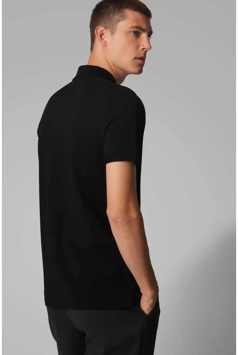 Boss Pallas Short Sleeve Polo Shirt in Black | Moisture-Wicking, Odor-Control, Regular Fit - view 4