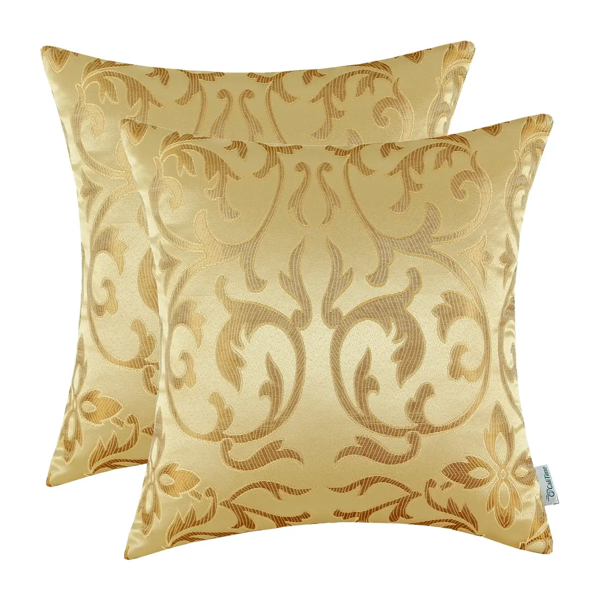 CaliTime Decorative Couch Throw Pillow Covers 18 x 18 Inches | Vintage Floral Solid Color with Hidden Zipper (70-120 chars) - main product image