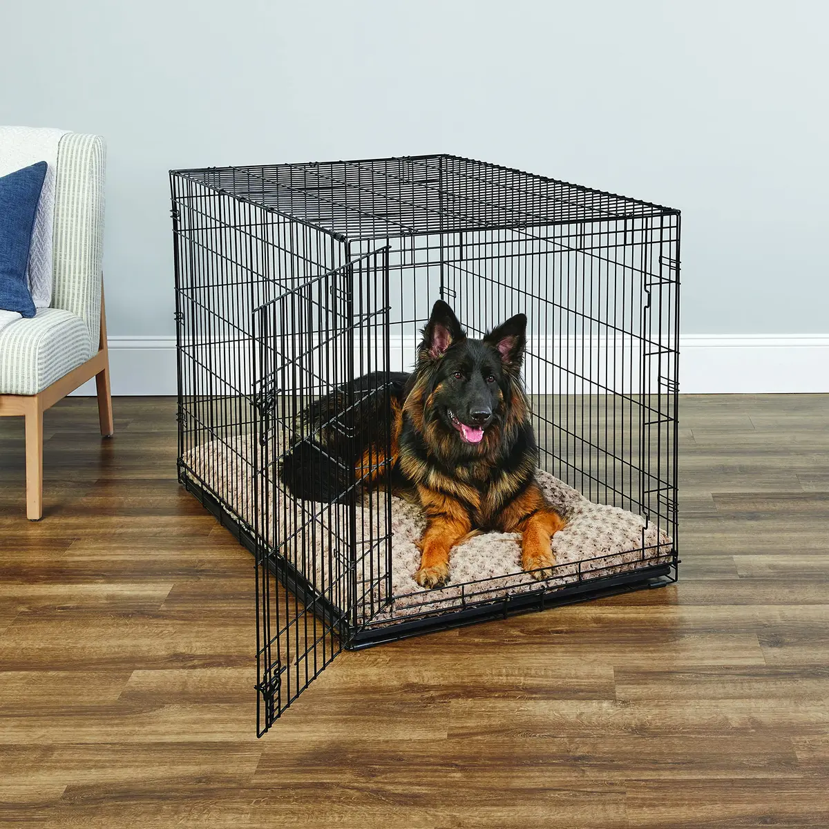 New World 48-Inch Single Door Dog Crate XL Breeds 90-110 lbs | Secure, Durable & Foldable - view 2