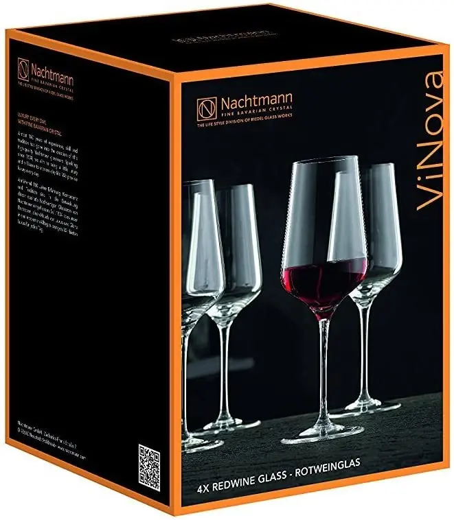 Nachtmann ViNova Collection Red Wine Magnum Glass, Set of 4, 23-Oz | Elegant Bordeaux Glass for Wine Enthusiasts - view 4