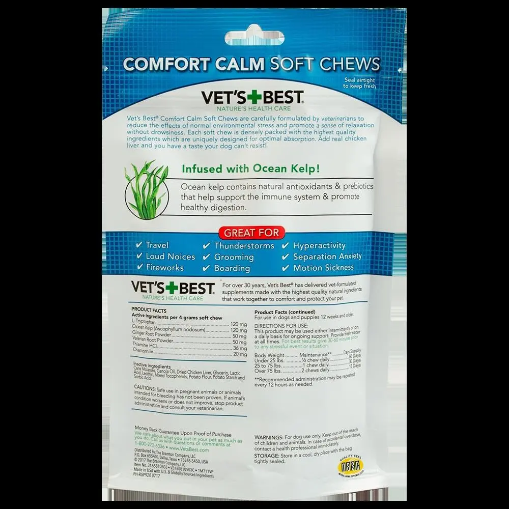Vet's Best Comfort Calm Soft Chews for Dogs | Relaxation & Stress Support, 30 Day Supply - view 2