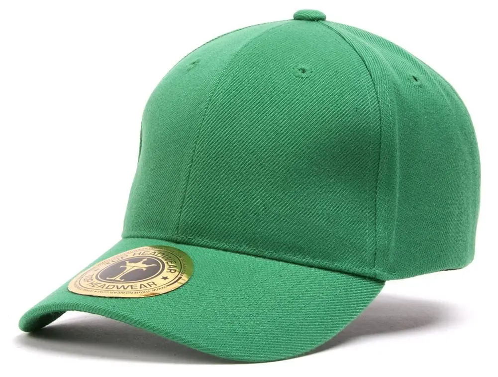 TOP HEADWEAR Adjustable Baseball Cap, Kelly Green | Classic Fit & Breathable Acrylic - main product image