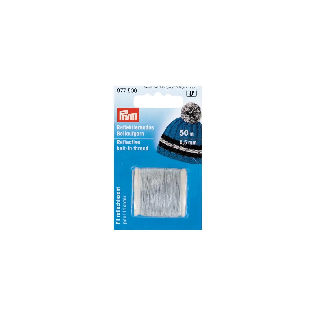 Prym Reflective Knit-in Thread 0.5mm | Polyester Blend, Multi-Colour, 50m - main product image