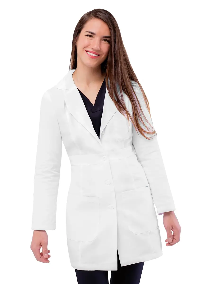 ADAR Medical Uniforms Women's Lab Coat Belted 33" White 3X | Professional Medical Wear - main product image