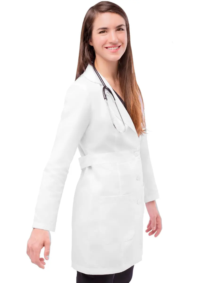 ADAR Medical Uniforms Women's Lab Coat Belted 33" White 3X | Professional Medical Wear - view 4