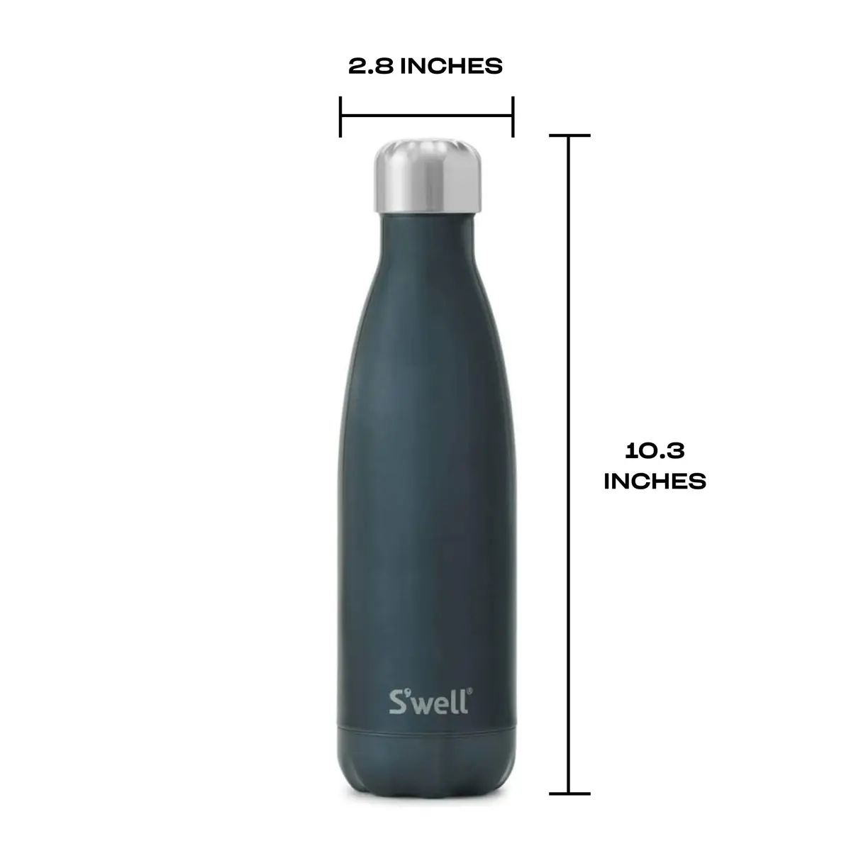 S'well Stainless Steel Water Bottle 17 oz Blue Suede | Keeps Drinks Cold 36h & Hot 18h, Triple-Layer Vacuum Insulation, Travel & Commuting - view 5