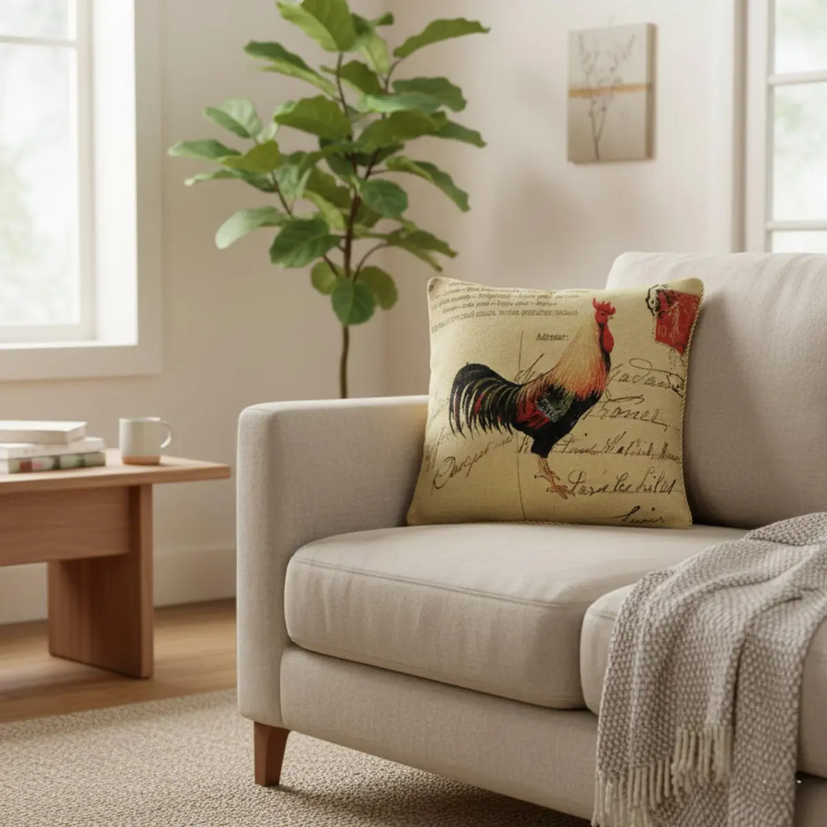 Tache Home Fashion 15051-1PC Cushion Cover | Postmarked with Love, 18x18 in, Cotton Blend - view 5