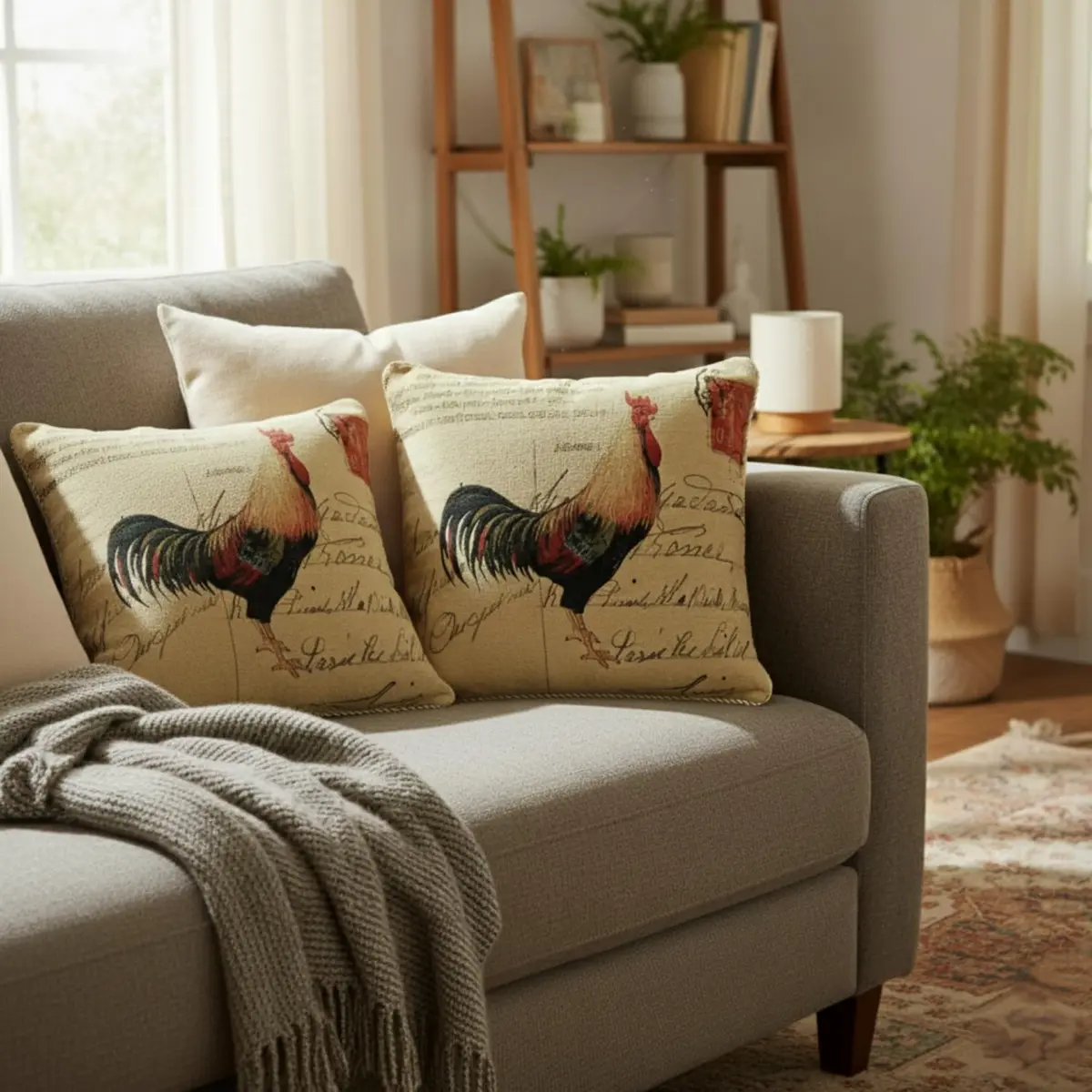 Tache Home Fashion 15051-1PC Cushion Cover | Postmarked with Love, 18x18 in, Cotton Blend - view 6