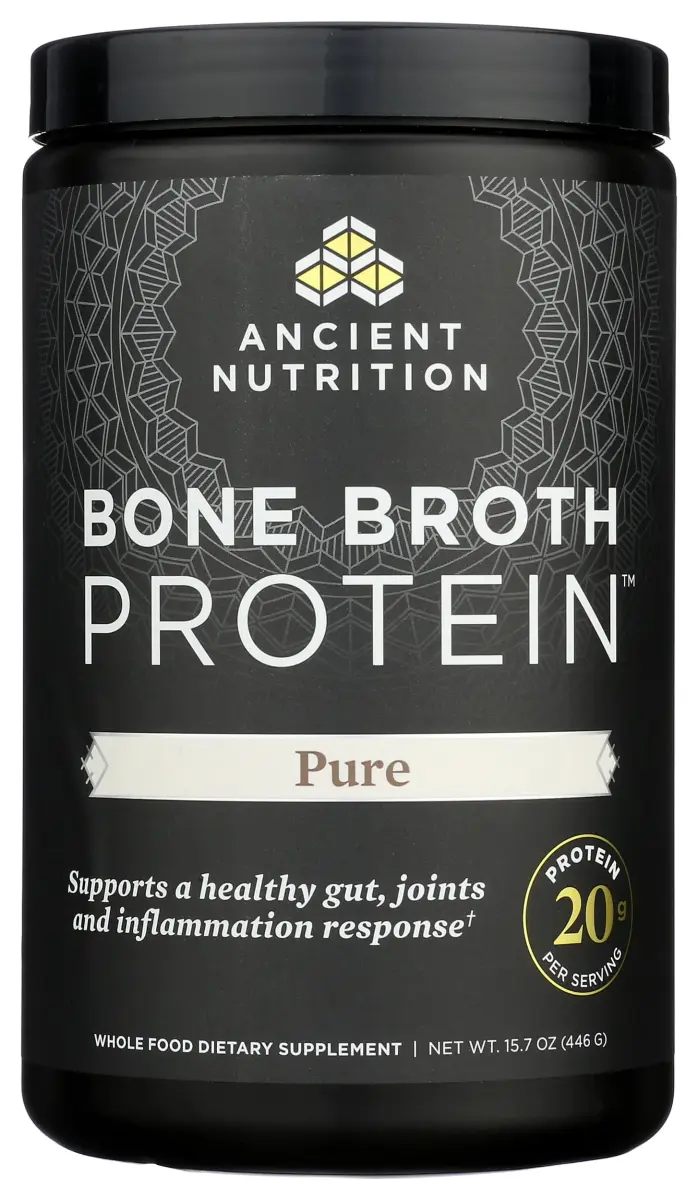 Ancient Nutrition Grass Fed Bone Broth Protein Powder 15.7oz (445g) | 20g Protein Per Serving, Supports Joints & Gut - view 4
