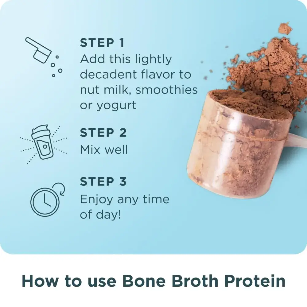 Ancient Nutrition Chocolate Bone Broth Protein Powder 17.8oz (808g) | 20g Protein Per Serving, Gluten-Free - view 8