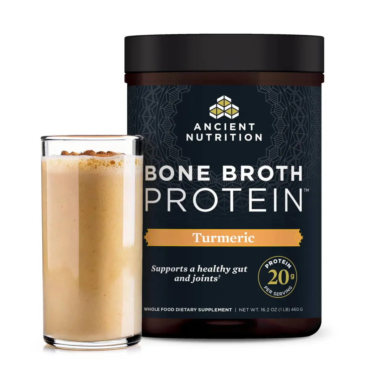 Ancient Nutrition Turmeric Bone Broth Protein Powder | 20 Servings | Gluten-Free - main product image
